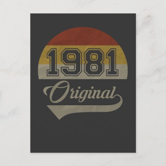  40e verjaardag origineel man cadeau 1981 briefkaart (Voorkant)