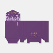 40e verjaardag paars dank je monogram bedankdoosjes (Uitgevouwen)