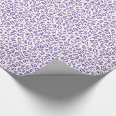 40e verjaardag Paars en wit nummerpatroon 40 Cadeaupapier (Hoek)