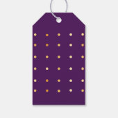 40e verjaardag paars goud hallo 40 naamscript cadeaulabel (Achterkant)