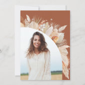 40e verjaardag pampas gracotta moderne boog (Achterkant)