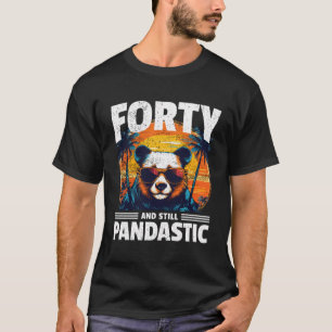 40e verjaardag panda leeftijd 40 jaar t-shirt