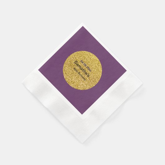 40e verjaardag Papier servet (Hoek)