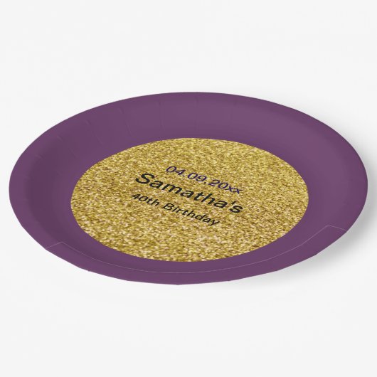 40e verjaardag Papieren Bord (Gekanteld)