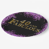 40e verjaardag papieren bordje (Gekanteld)