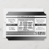 40e verjaardag partij ticket vormige uitnodigingen (Voorkant)