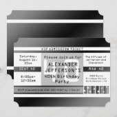 40e verjaardag partij ticket vormige uitnodigingen (Voorkant / Achterkant)