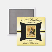 40e verjaardag Party Favor/Souvenier Magnet (Voorkant / Achterkant)