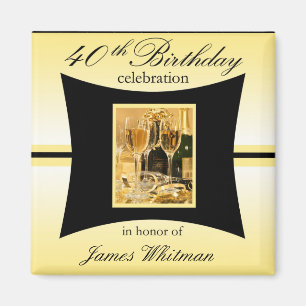 40e verjaardag Party Favor/Souvenier Magnet