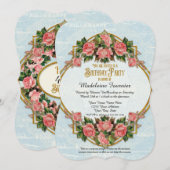 40e Verjaardag Party Gold Glitter  Rozen Kaart (Voorkant / Achterkant)