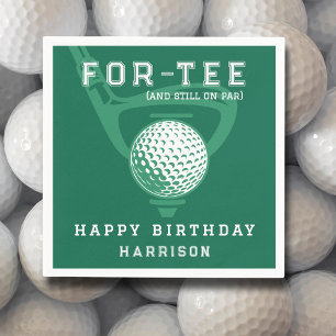 40e Verjaardag Party Golf Thema Modern Groen Serve Servet