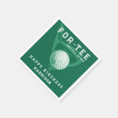 40e Verjaardag Party Golf Thema Modern Groen Serve Servet (Hoek)