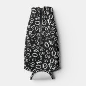 40e verjaardag Party Nummer Patroon Zwart-wit Flesjeskoeler (Achterkant)