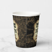 40e Verjaardag Party Thema Wereldkaart Papieren Bekers (Rechts)