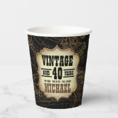 40e Verjaardag Party Thema Wereldkaart Papieren Bekers (Voorkant)