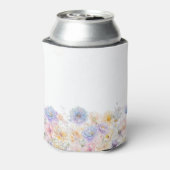 40e Verjaardag Party Waterverf Bloemen Custom Blikjeskoeler (Blikje Achterkant)