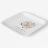 40e Verjaardag Party Waterverf Bloemen Custom Papieren Bordje (Gebogen)