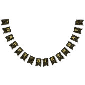 40e verjaardag Pattern Gold en Black Vlaggetjes (Alle)