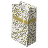 40e verjaardag Pattern Gold/White 40 Klein Cadeauzakje (Achterkant Gekanteld)