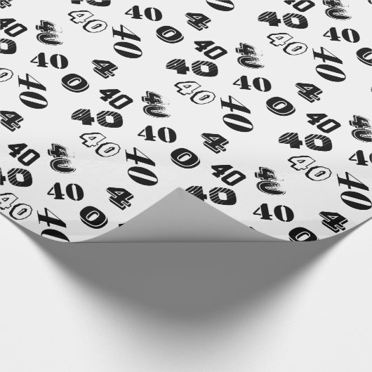 40e verjaardag personaliseert leeftijd cadeaupapier (Hoek)