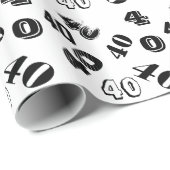 40e verjaardag personaliseert leeftijd cadeaupapier (Rol Hoek)