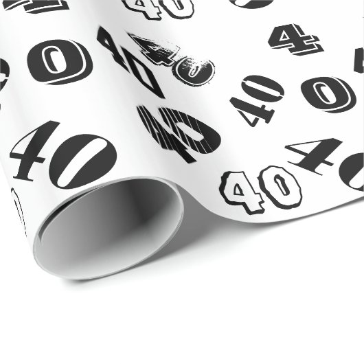 40e verjaardag personaliseert leeftijd cadeaupapier (Rol Hoek)