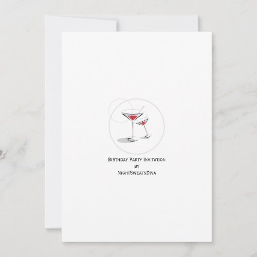 40e verjaardag Persoonlijke uitnodiging (Achterkant)