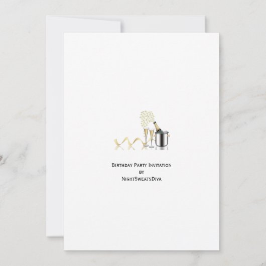 40e verjaardag Persoonlijke uitnodiging (Achterkant)