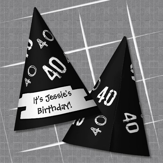 40e verjaardag Pet op Aangepast papier voor thuisd Feesthoedjes