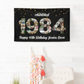 40e verjaardag Photo Collage opgericht 1984 Spandoek (Insitu)