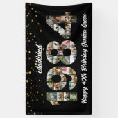 40e verjaardag Photo Collage opgericht 1984 Spandoek (Verticaal)