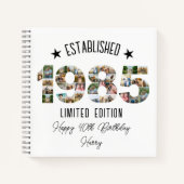 40e verjaardag Photo Collage opgericht 1985 Notitieboek (Voorkant)