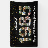 40e verjaardag Photo Collage opgericht 1985 Spandoek (Verticaal)