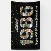 40e verjaardag Photo Collage opgericht 1986 Spandoek (Verticaal)