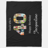 40e verjaardag Photo Collage Sjabloon Fleece Deken (Voorkant)