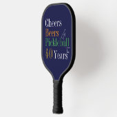 40e verjaardag Pickleball Cheers Beers Navy Blue Paddle (Links)