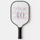 40e verjaardag Pickleball Pink Party Favoriet Paddle (Achterkant)