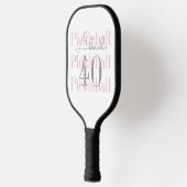 40e verjaardag Pickleball Pink Party Favoriet Paddle (Links)