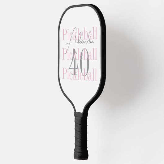 40e verjaardag Pickleball Pink Party Favoriet Pickleball Paddle (Links)