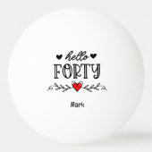 40e verjaardag pingpongbal (Voorkant)