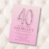 40e verjaardag Pink Diamonds Kaart