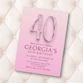 40e verjaardag Pink Diamonds Kaart