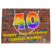 40e verjaardag: Plezier, Graffiti-geïnspireerd Reg Groot Cadeauzakje (Voorkant)