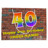 40e verjaardag: Plezier, Graffiti-geïnspireerd Reg Groot Cadeauzakje (Achterkant)