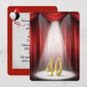 40e verjaardag podium spotlight kaart