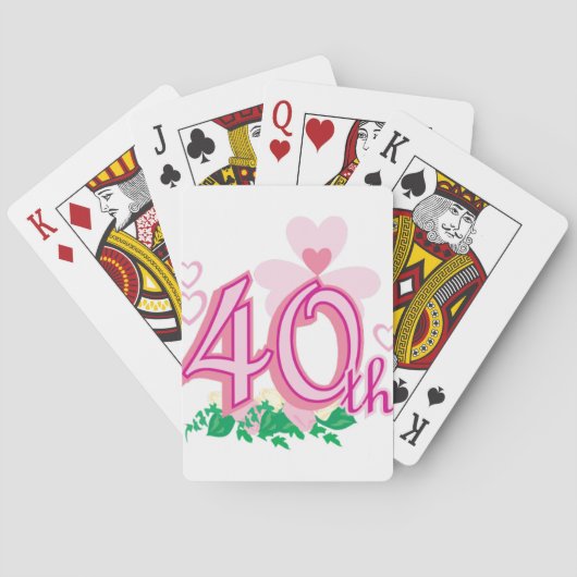 40e verjaardag pokerkaarten (Achterkant)