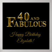 40e verjaardag poster (Voorkant)