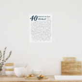 40e verjaardag Poster - 40 redenen waarom we van j (Keuken)