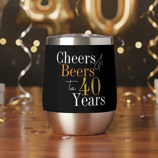 40e verjaardag Proost Beers Zwart Goud Party