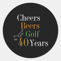 40e verjaardag Proost en Beers Golf Zwart en Goud